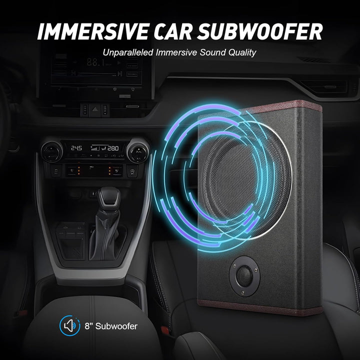 Aktivsubwoofer Kompakter GehäUse Subwoofer Kleine Bassreflex Bassbox High Level FüR Auto LKW Und Rei