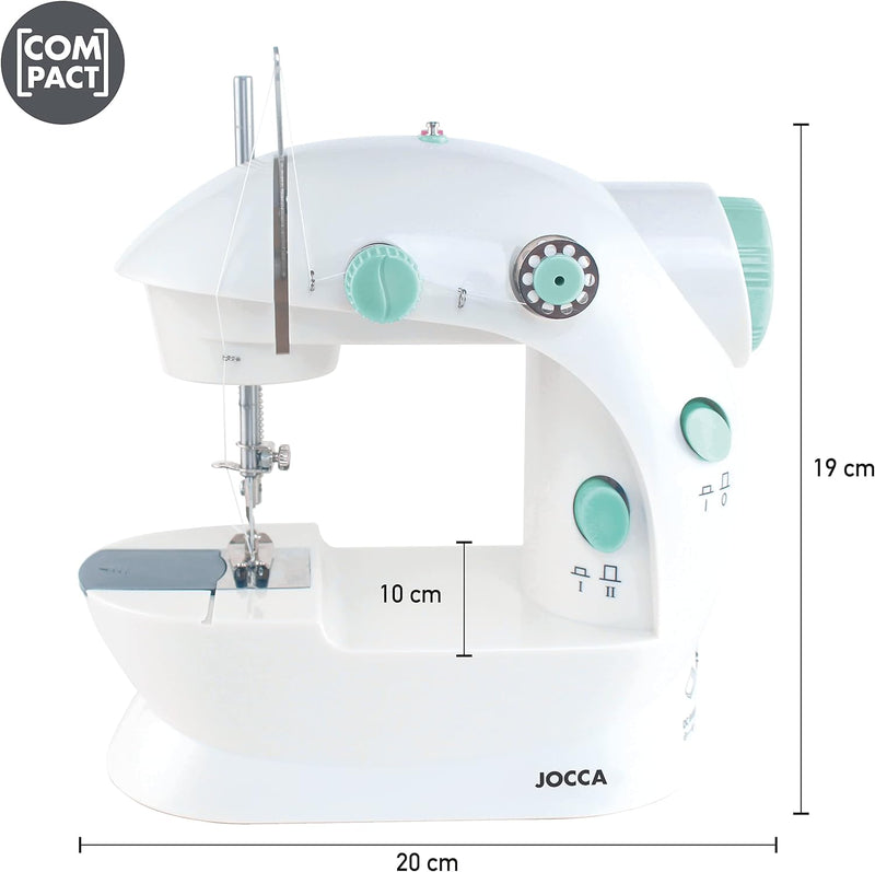 Jocca – Tragbare Nähmaschine mit 48 Zubehör-Nähset | Kleine Nähmaschine| Nähmaschinen | Einfach zu b