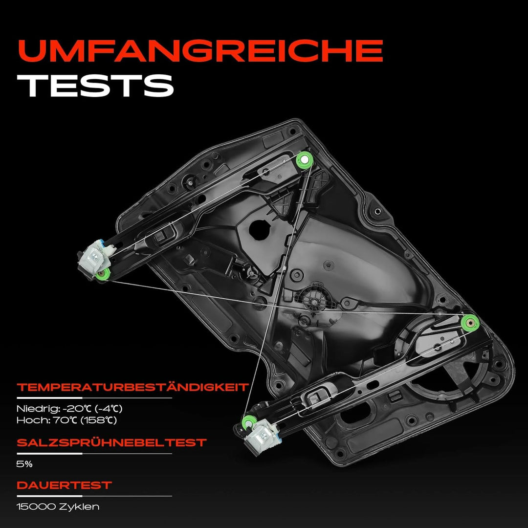 Frankberg 1x Fensterheber Ohne Motor Vorne Links Kompatibel mit Golf VI 5K1 Alle Motoren Schrägheck