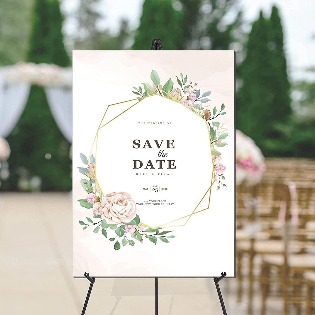 Staffelei Ständer für Hochzeitsschild & Poster 63''(160cm) Stativ zusammenklappbare tragbare Künstle