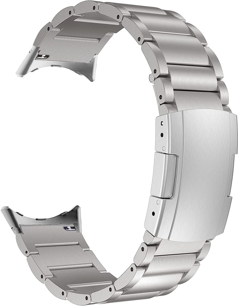 MaKTech Titan-Armband für Google Watch, Metallarmband Inklusive Adapter mit Schildkrötenschnalle für