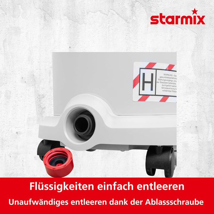 Starmix Nass-Trockensauger Energetic APDH-1430 (Sauger mit max. 1.400 Watt, 220 mbar, 30-l-Behälter,