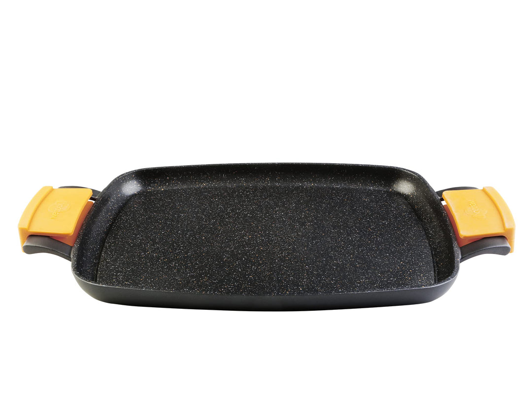 WECOOK! Vitae Induktions-Grillplatte, 47 x 30 cm, Aluminiumguss, Antihaftbeschichtung, ökologisch, o