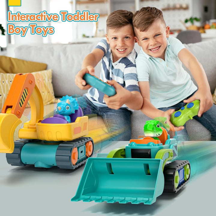 Lehoo Castle Ferngesteuertes Auto ab 3 Jahre, Geschenk Junge 2 Jahre, Bagger & Bulldozer Kinder 2 Ja