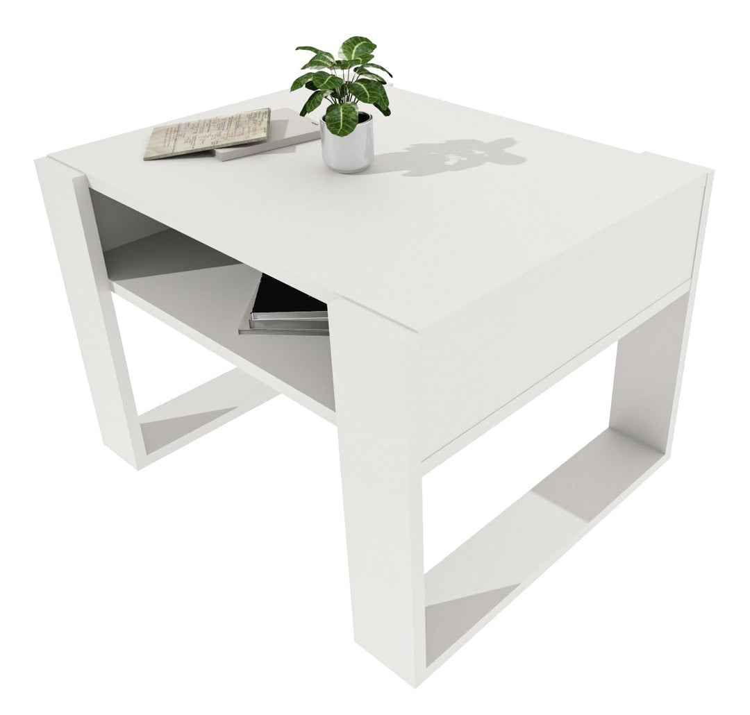 möbelkap Couchtisch 65×53.6 cm – Wohnzimmertisch aus Holzwerkstoff, Stabiler & moderner Kaffeetisch