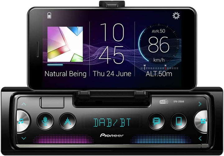 Pioneer SPH-20DABAN inkl. DAB Antenne, 1DIN Autoradio mit RDS und DAB+, Bluetooth, USB für MP3, WMA,
