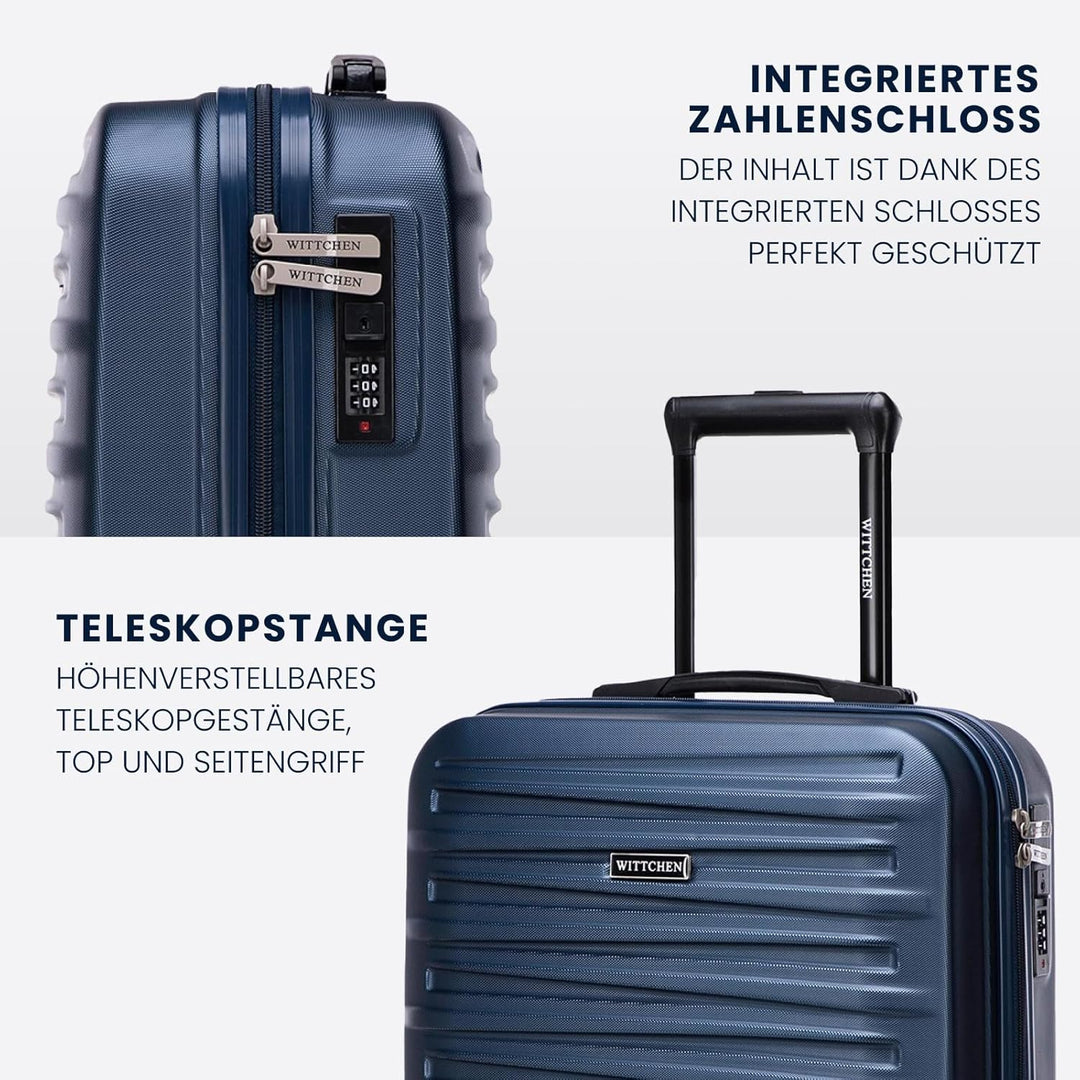 WITTCHEN Skyspeed Line Kabinenkoffer Kleines Kabinengepäck ABS Hartschalenkoffer Reisekoffer Rollkof
