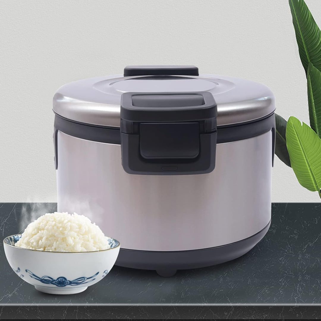 19L Reiskocher Rice Cooker Edelstahl, Elektrisch mit effizienter Warmhaltefunktion für Gastronomie,