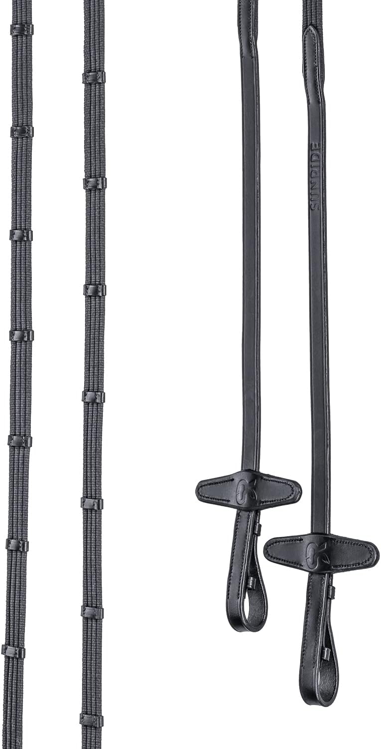 SUNRIDE mexikanische Trense Acapulco mit Zügel - aus Echtleder mit Fell, gepolstert, anatomisch (Ful