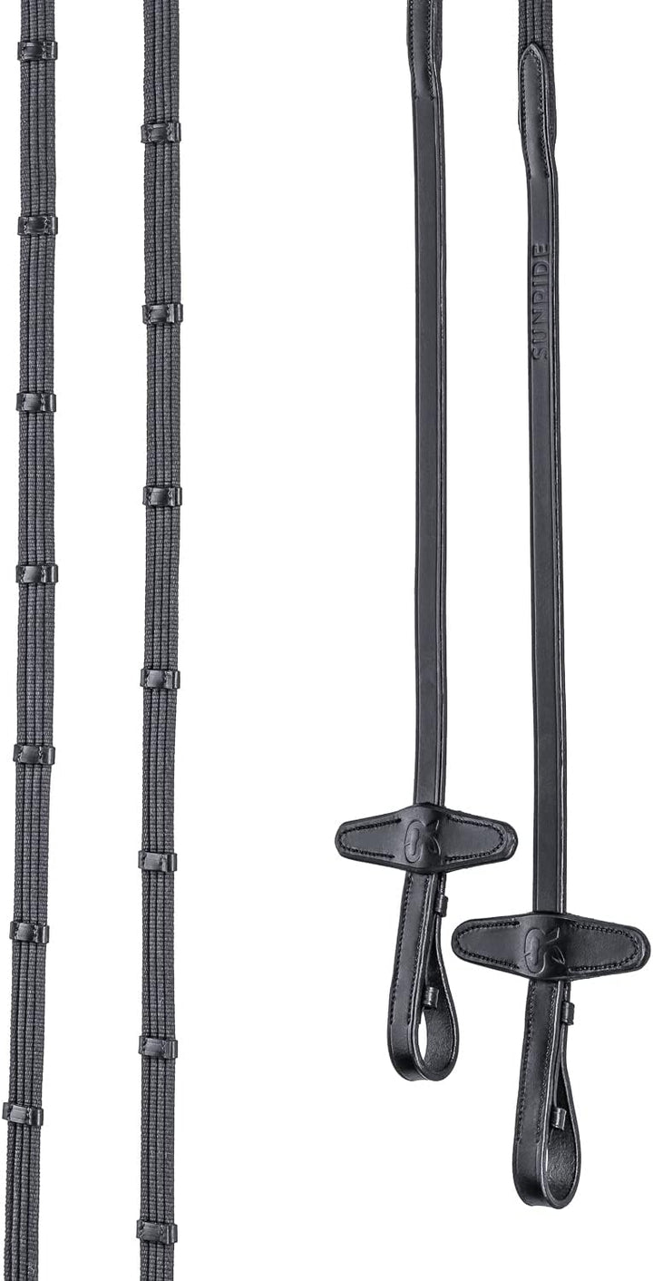 SUNRIDE mexikanische Trense Acapulco mit Zügel - aus Echtleder mit Fell, gepolstert, anatomisch (Ful