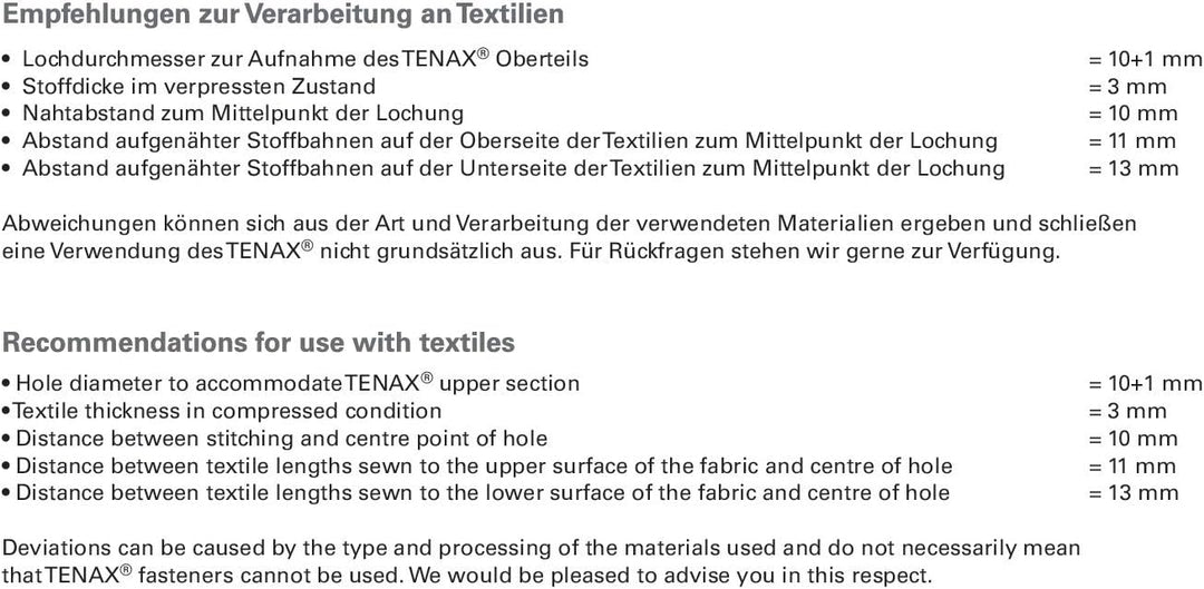 New Marine 10 Stück TENAX Oberteile, gross + 10 TENAX Gewindeschrauben M5 x16 + 1 TENAX Schlüssel