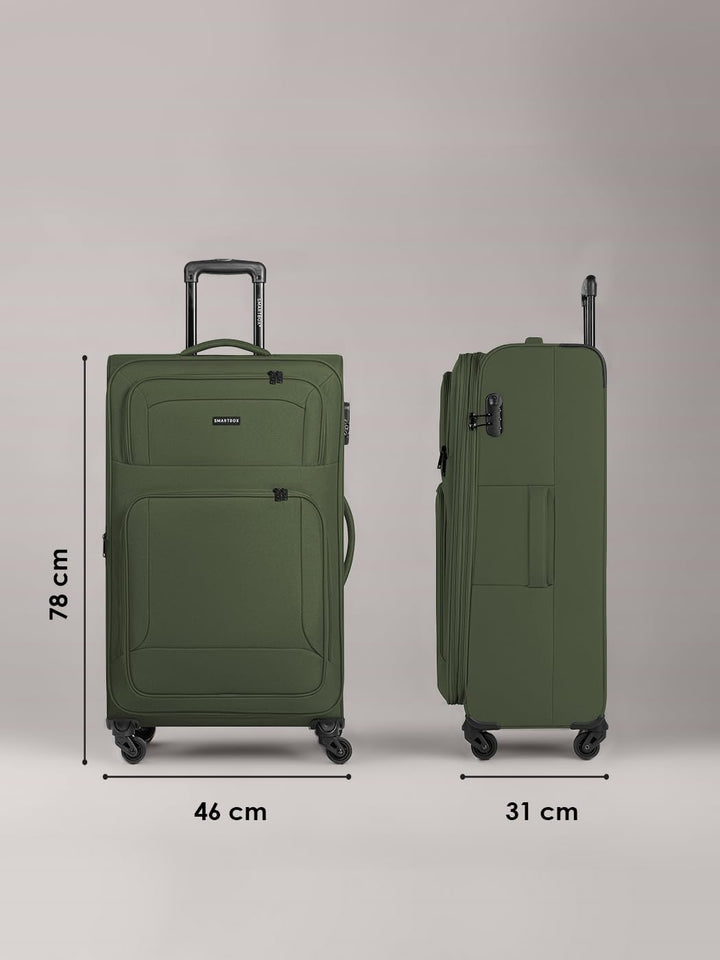 Smartbox grosser Weichgepäck Check-in Koffer für Damen & Herren | Grosser XL Trolley 46 x 31 x 78 cm