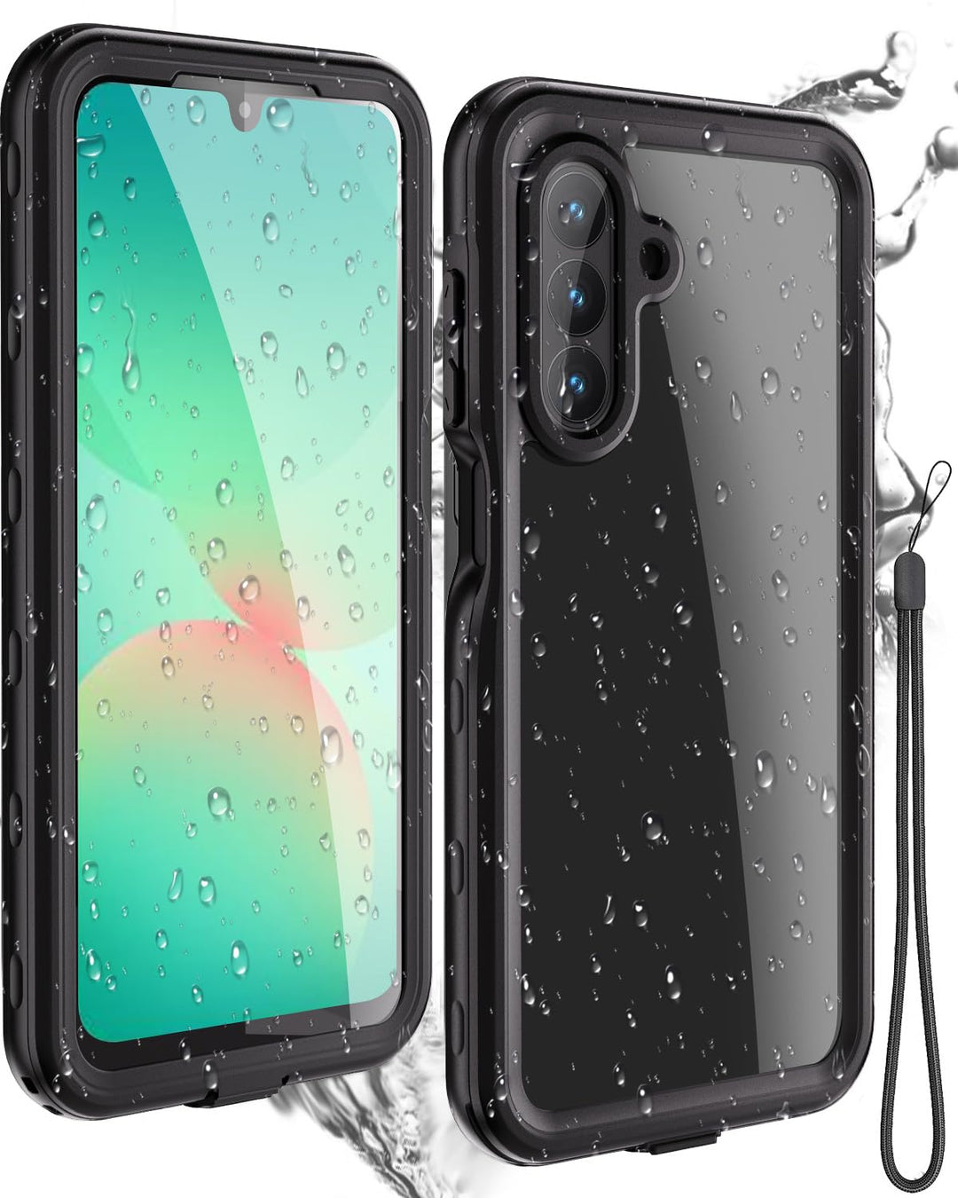 Miimall IP68 Wasserdicht Schutzhülle Kompatibel mit Samsung Galaxy A26 Hülle 360 Grad Full Case mit