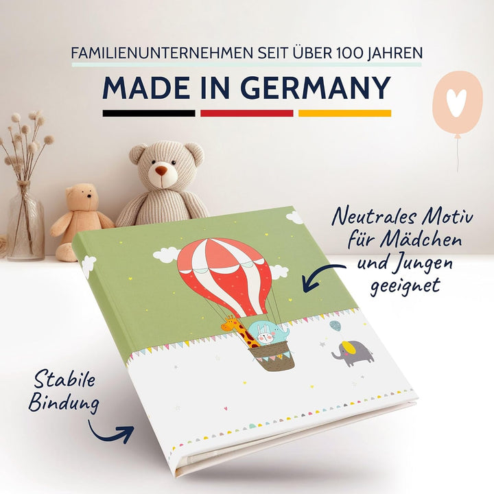 goldbuch Babyalbum Ballonfahrt im kindgerechten Design, Kunstdruck Fotoalbum mit 60 weisse, Pergamin
