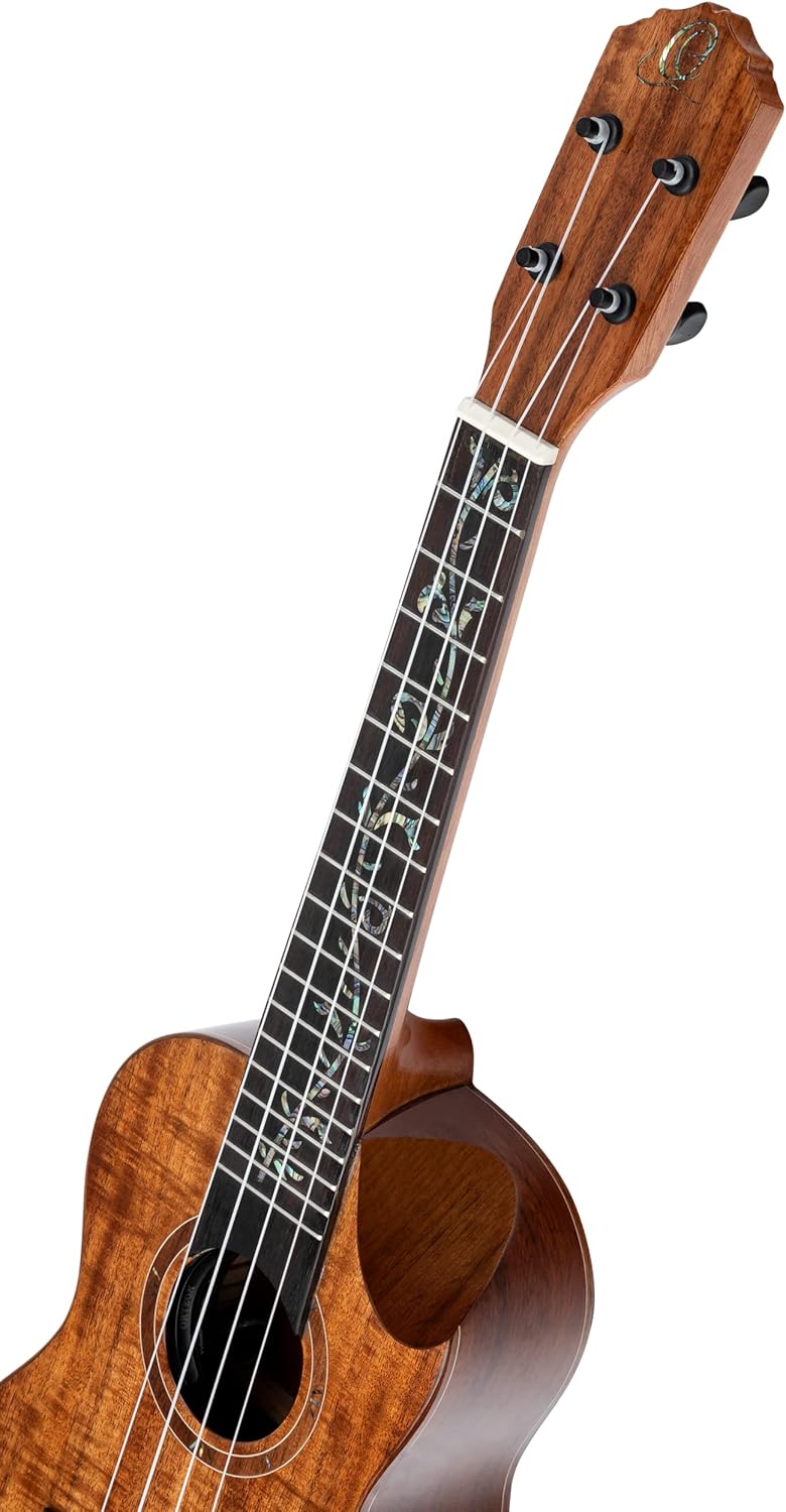 Ortega Guitars Konzert Ukulele elektro-akustisch - Elite Series - inklusive Gigbag - Solid Acacia (R