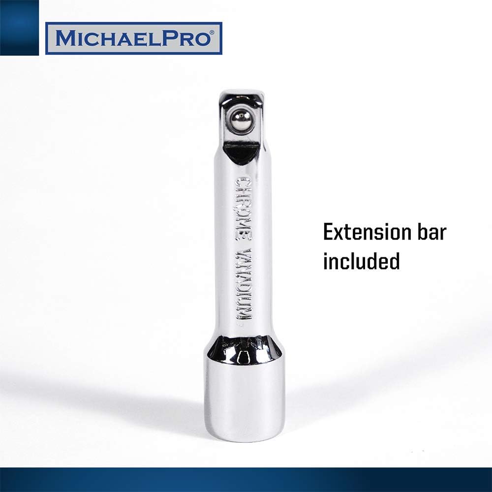 Michael Pro 20 Stück 0,95 cm Dr. Ratschen-Set mit flexiblem Schloss