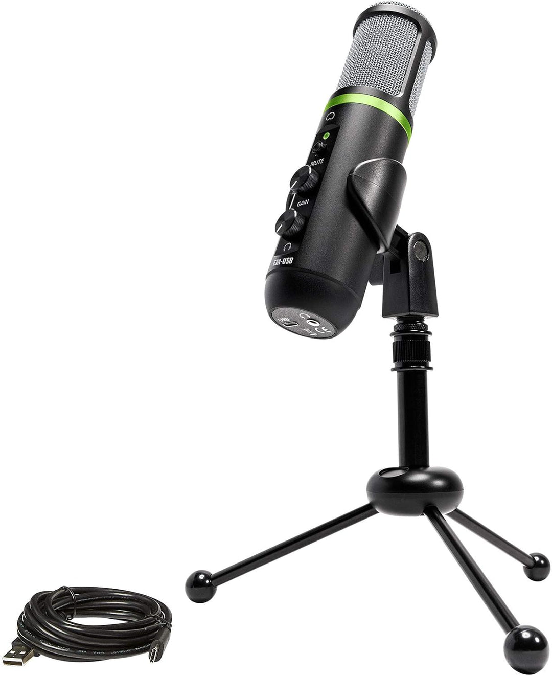 Mackie EM-USB Sprach-Mikrofon Kabelgebunden, Schwarz kompakt USB