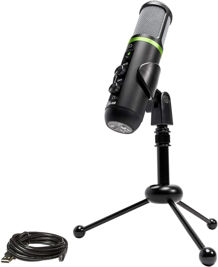 Mackie EM-USB Sprach-Mikrofon Kabelgebunden, Schwarz kompakt USB
