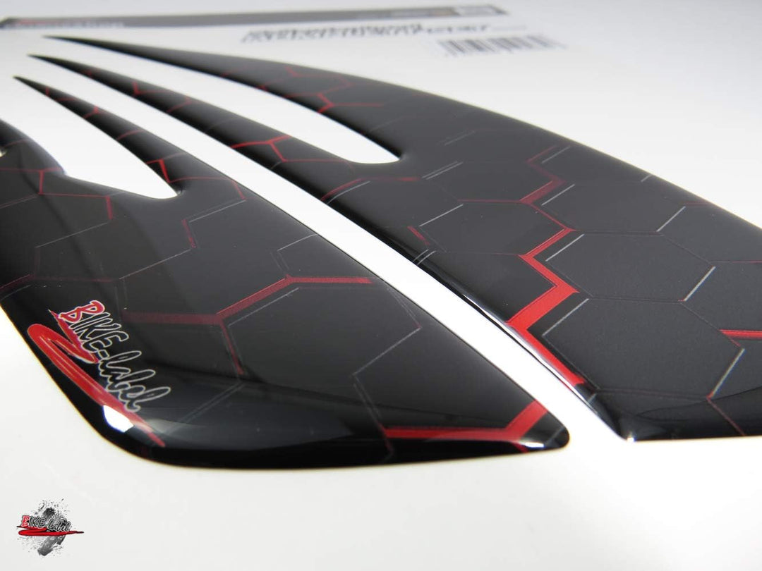 BIKE-label Seitentank Tankpad Waben Rot Red kompatibel für Kawasaki 800761