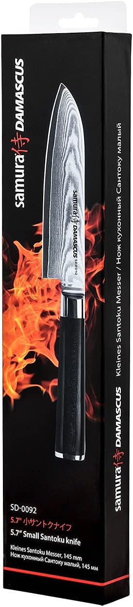 Samura Damascus Professionelles japanisches Küchen-kleines Santoku-Messer 145mm/5.7"