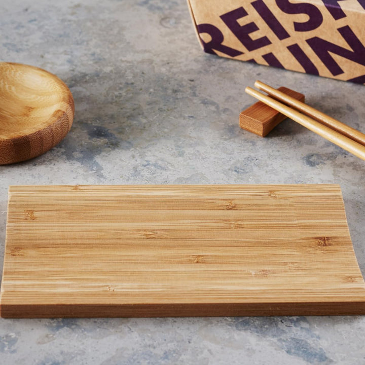 Reishunger Sushi Servier Set (4-teilig, für 4 Personen) aus Bambus – das perfekte Geschenk für Sushi