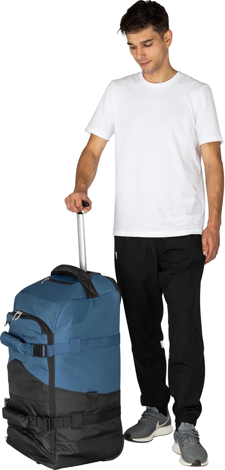 normani Reisetasche Trolley mit Rucksackfunktion 90 Liter - Backpacker mit Frontloader praktischer R