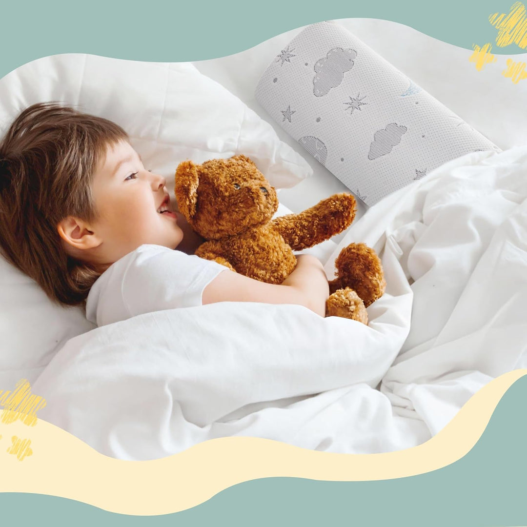 Rausfallschutz Kinderbett - Halb-Wassertropfen Schaumstoff-Schutz, Anti-Rutsch-Grip, Air-Layer-Bezug