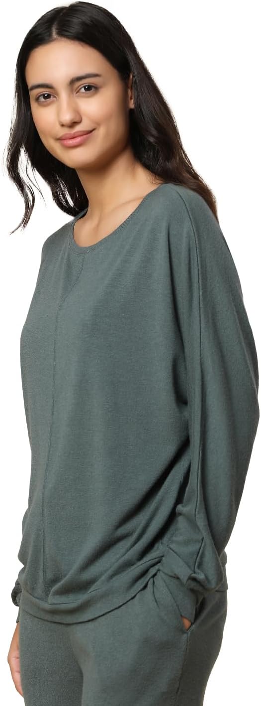 Triumph Damen Cozy Comfort Top 01 Shirt 42 Smoky Green, 42 Smoky Green