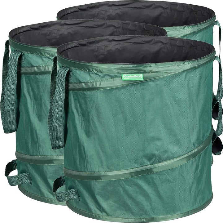 GardenMate 3x Pop-up Gartensack 85l - Selbstaufstellend aus robustem Polyester Oxford 600D Gewebe 3x