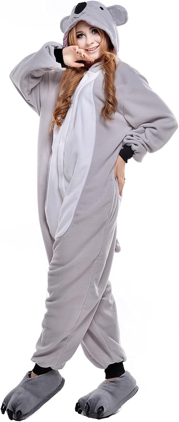 Pyjamas Onesies Cosplay Erwachsene Unisex Tiere Halloween Kostüm Kleid Loungewear L Koala, L Koala