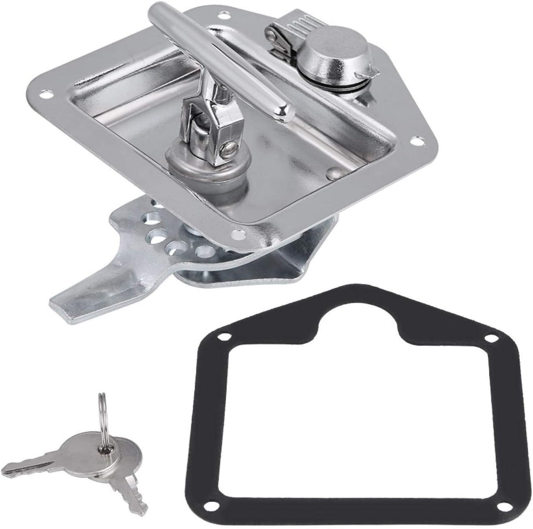 T-Form-Schloss, Edelstahl-Klapp-T-Form-Griffschloss Werkzeugkasten Schlüssel-Kit für LKW-Anhänger fü