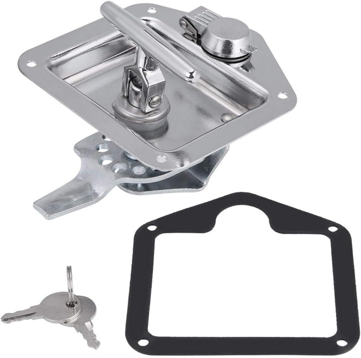 T-Form-Schloss, Edelstahl-Klapp-T-Form-Griffschloss Werkzeugkasten Schlüssel-Kit für LKW-Anhänger fü