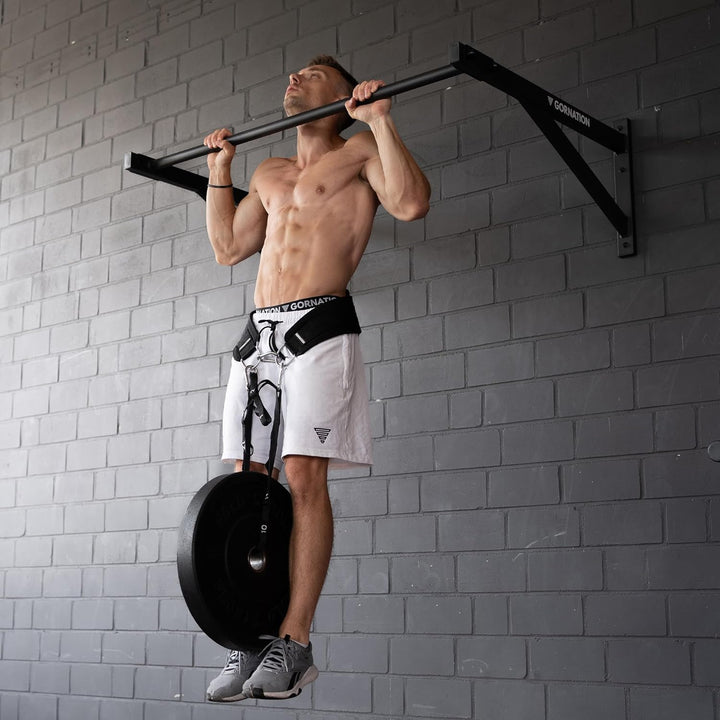 GORNATION Klimmzugstange für Wand, Ganzkörpertraining Reckstange, Pull Up Bar, Klimmzug Wand, Multif