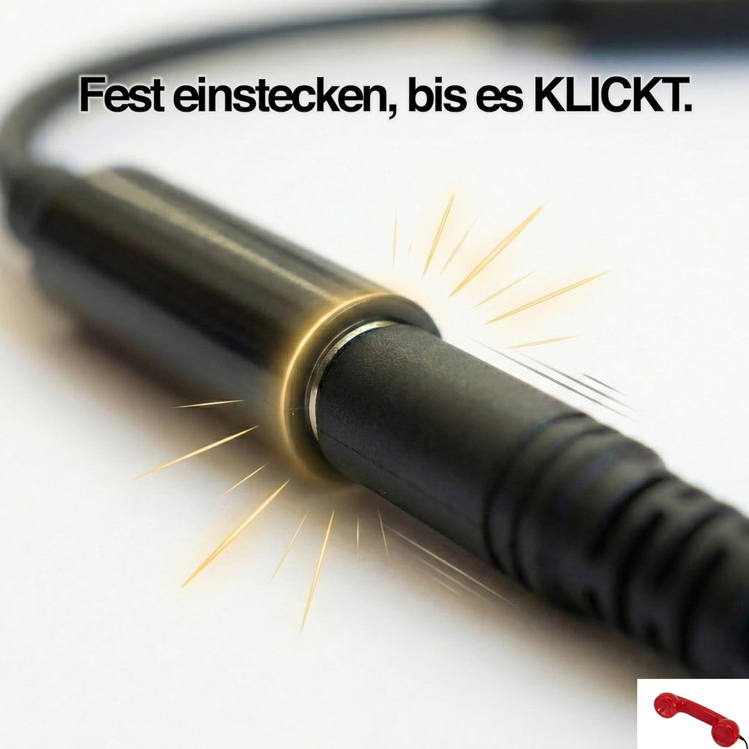 Opis 60s Micro - Retro Handyhörer für Android Smartphones, Tablets, Notebooks und Handys in der Form