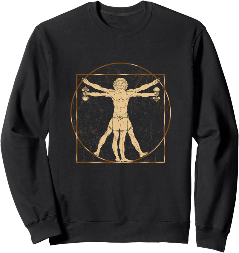 da Vinci Gewichtheben Fitnessstudio Gym Bodybuilding Sweatshirt