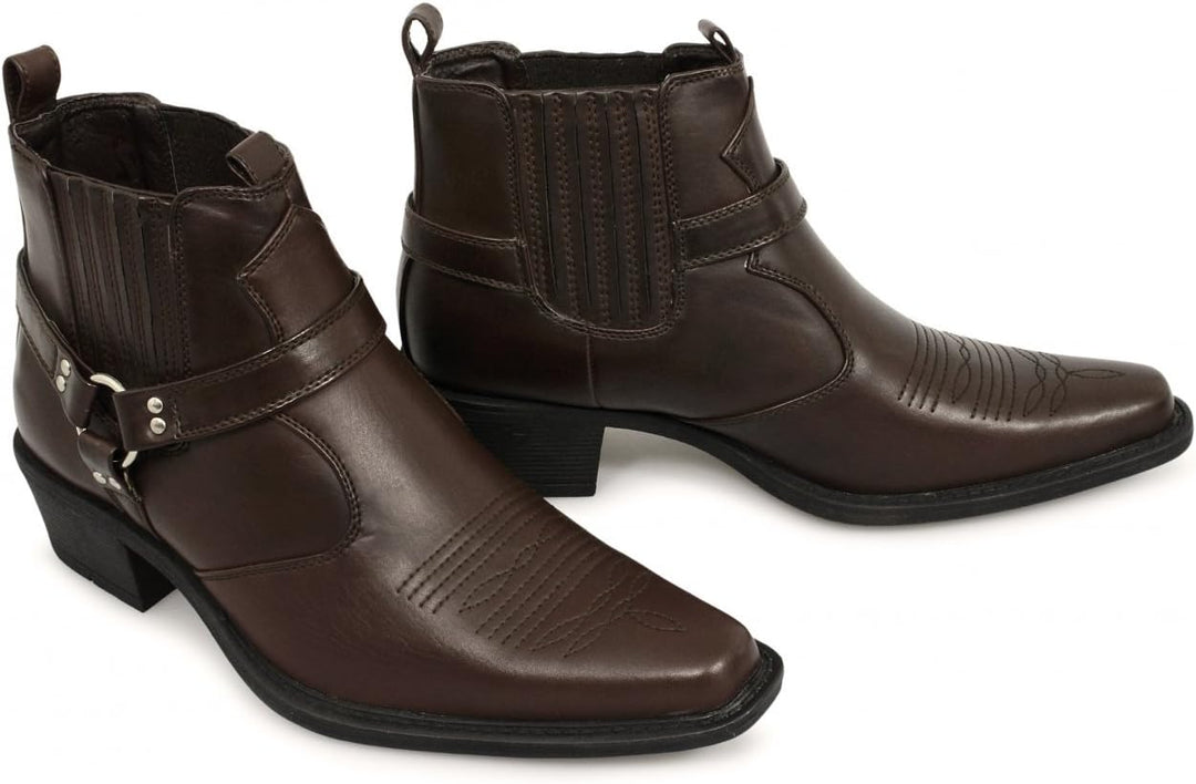 Us Messing Cuban Heel Steigbügel Western Kuh Stiefel 42.5 EU Braun, 42.5 EU Braun