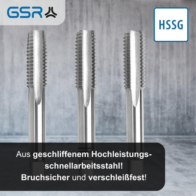 PROFI Gewindebohrer M16 Satz HSSG 3 teilig, Gewindeschneider | Vor-, Mittel- und Fertigschneider | H