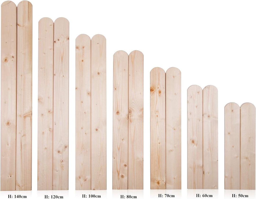 AZZAP Zaunlatten 100cm 15 Stück Holzzaun Holz Zaun Brett Zaunbrett Gartenzaun