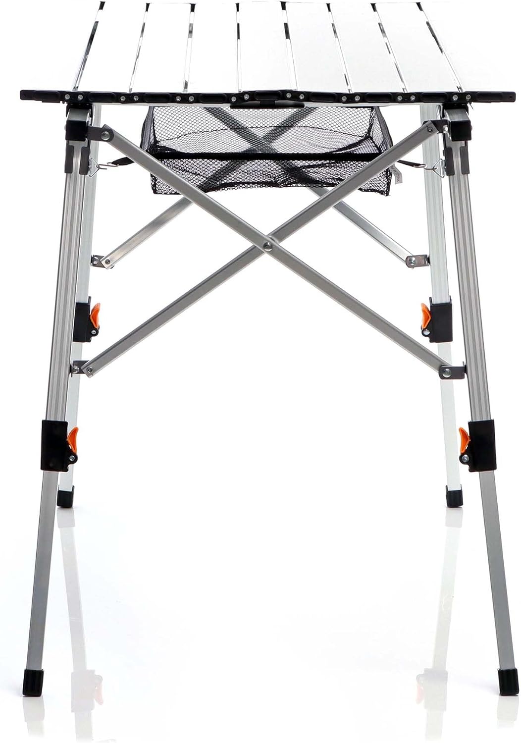 Wiltec Faltbarer Campingtisch 90x53 cm höhenverstellbar Klapptisch aus Aluminium max. 30kg mit aufro