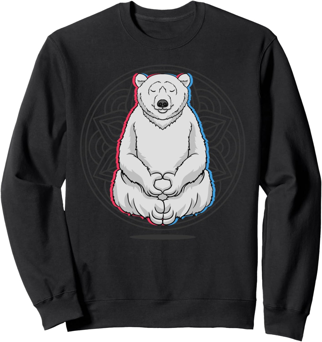 Namaste Eisbär Mandala Lotus Meditation Eisbär Sweatshirt