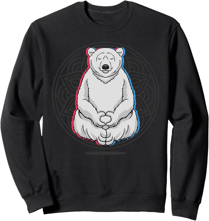 Namaste Eisbär Mandala Lotus Meditation Eisbär Sweatshirt