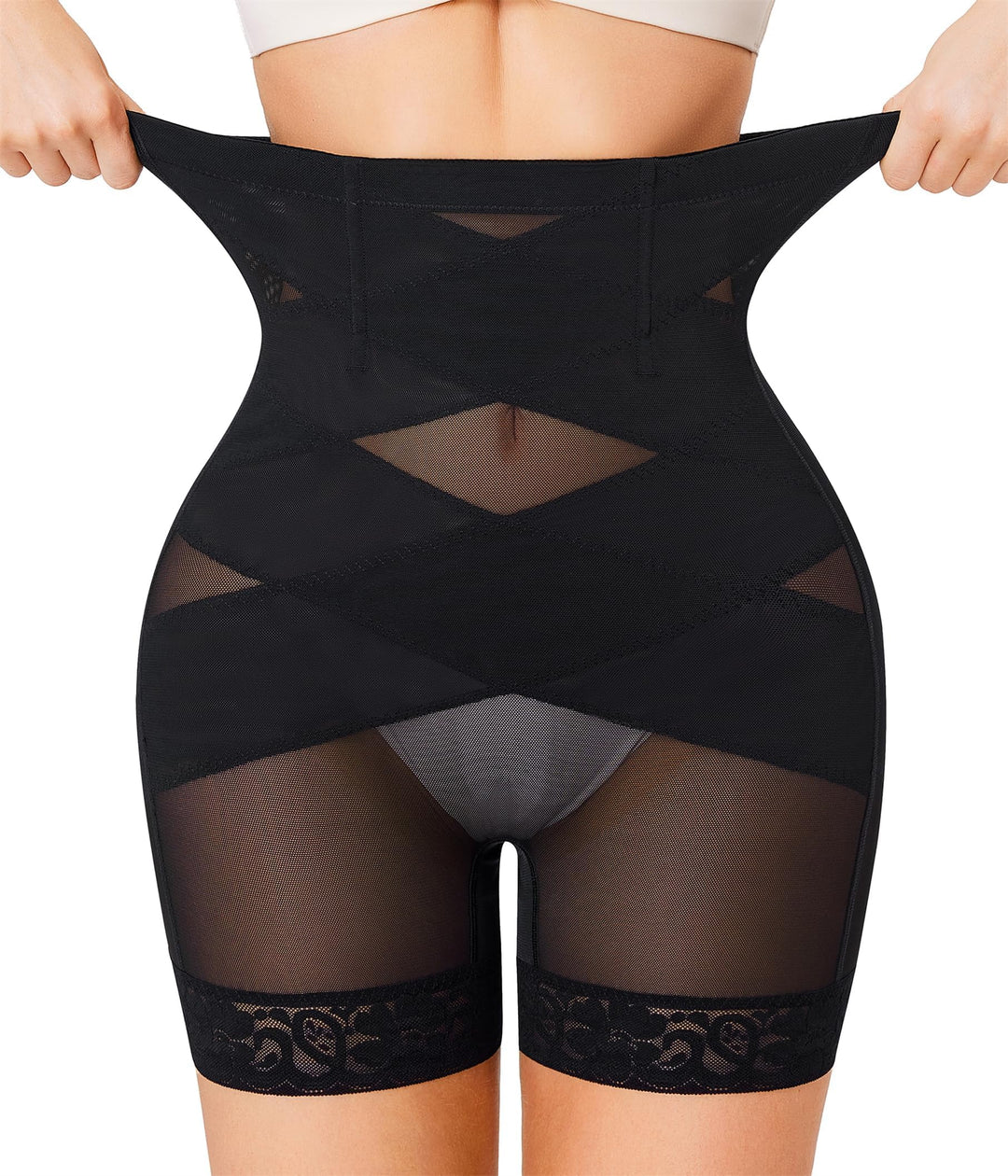Gotoly Shapewear Damen Bauchweg Unterhose Hohe Taille Miederhose Mit Bein Figurenformend Miederpant