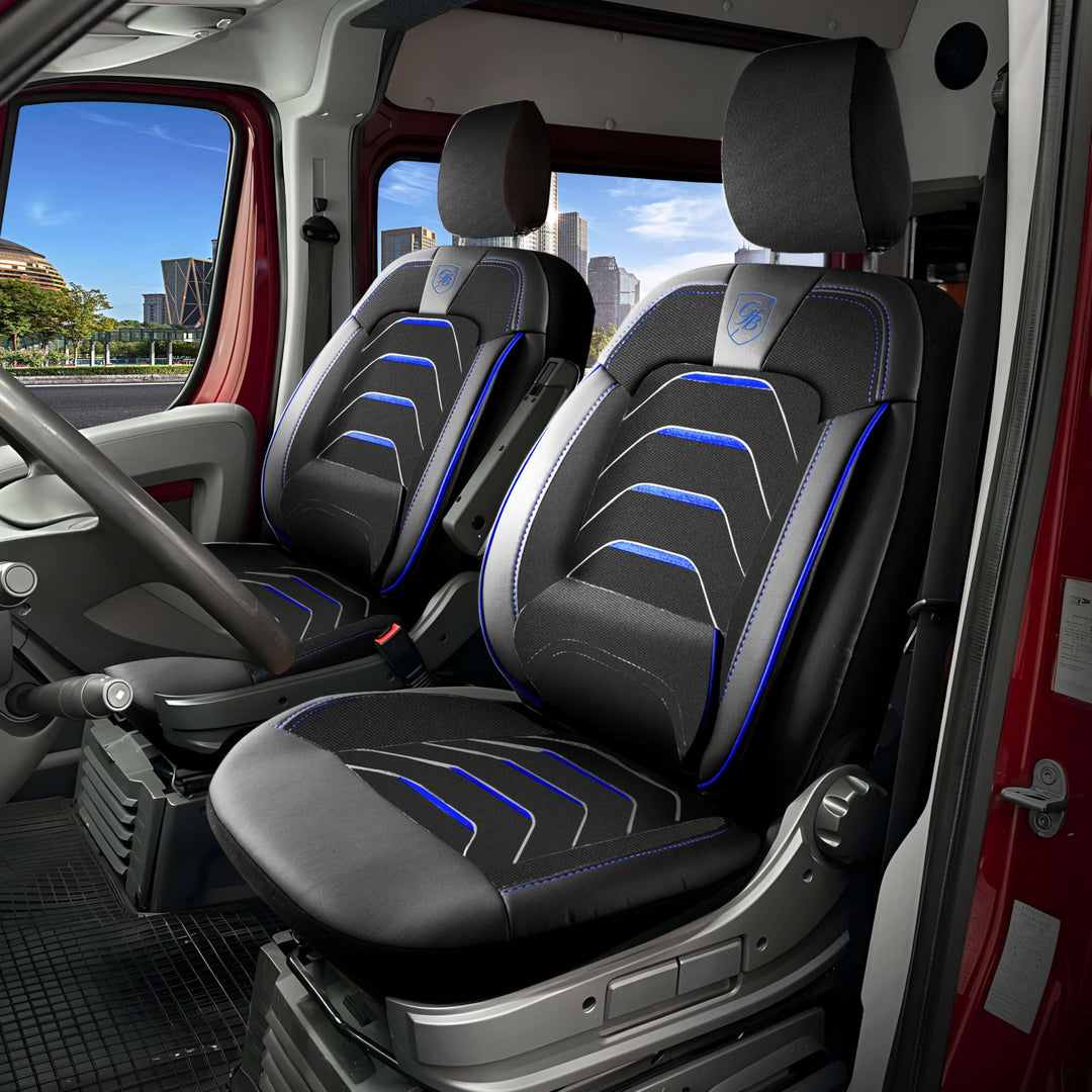 Autositzbezüge Universal 1+1 für FIAT Ducato, Peugeot Boxer, Citroen Jumper (2014-2026) Opel Movano