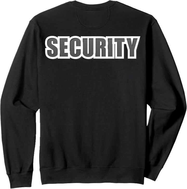 SECURITY Sicherheitsdienst Bekleidung Wachdienst Front Back Sweatshirt