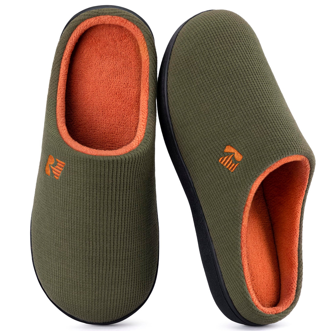RockDove Herren Original Zweifarbige Hausschuhe mit Rückstellschaum 42/43 EU Zweifarbig, 42/43 EU Zw