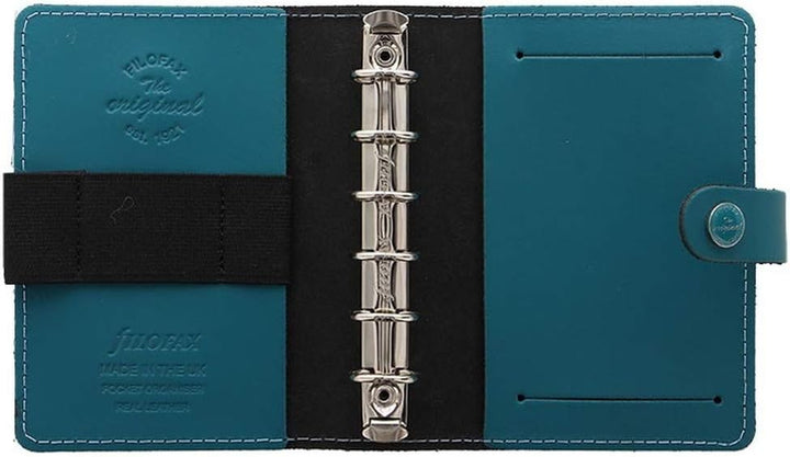 Filofax Pocket Organizer Leder A7 Zeitplaner Terminplaner The Original Dark Aqua Blau 026083 Dunkles
