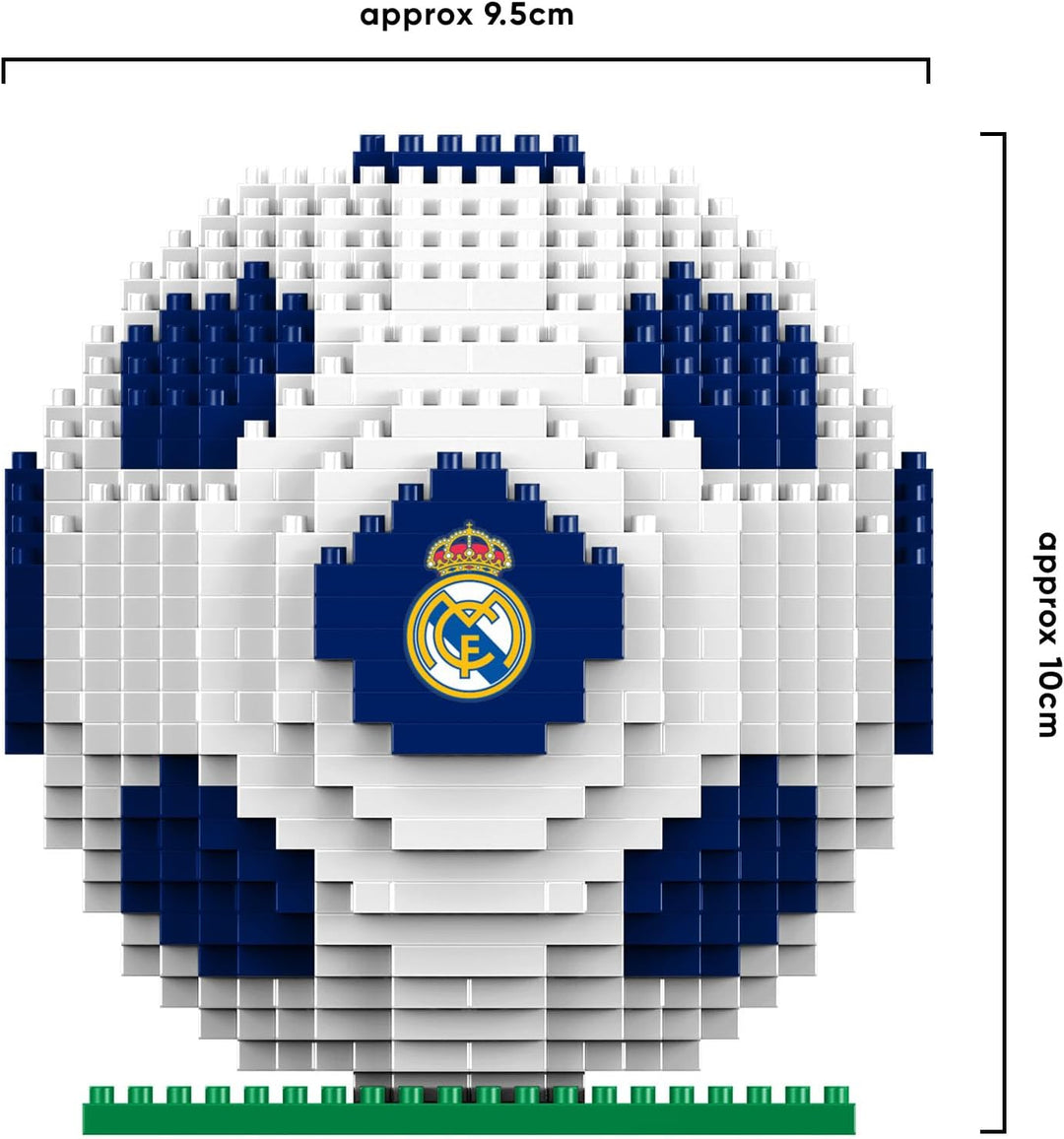 FOCO Offizielles Lizenzprodukt Real Madrid CF BRXLZ-Steine 3D-Fussball BAU-Set, Real Madrid Cf