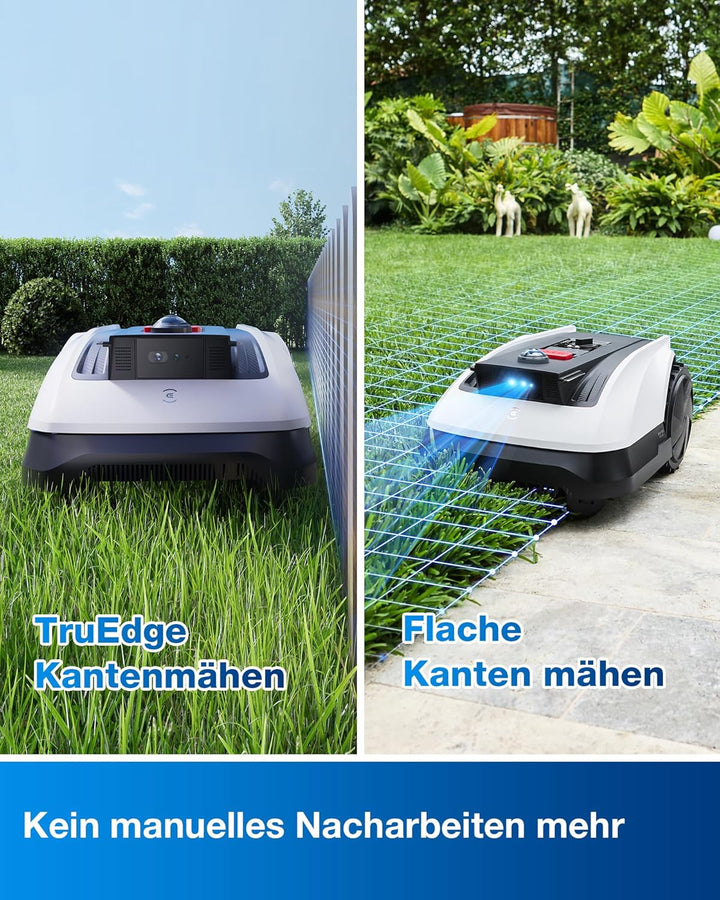 ECOVACS Goat O500 Panorama Mähroboter ohne Begrenzungskabel, 500 m², Auto-Kartierung Rasenmäher Robo