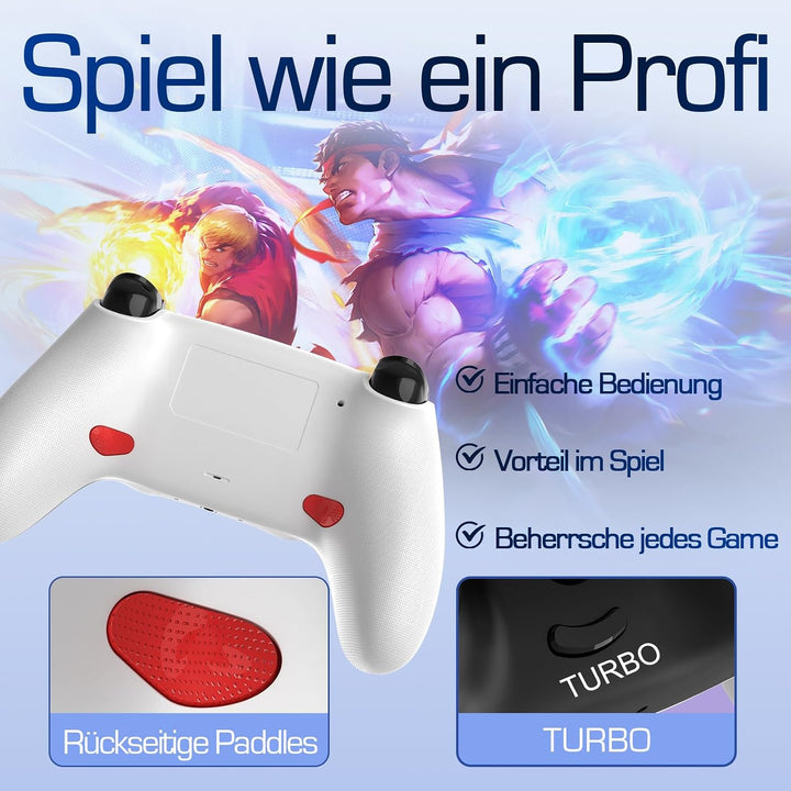 Ruibopad Für PS4 Controller,Wireless Controller Kompatibel mit PC,Pro,Slim,ALPS Joysticks Ohne Drift