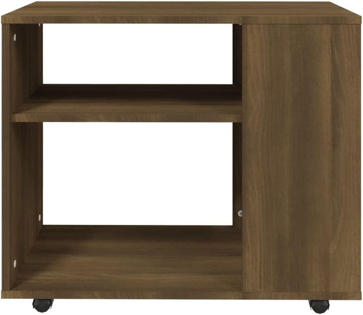 FIRBNUS Beistelltisch Braun Eiche 70x35x55 cm Holzwerkstoff Beistelltisch Klein Beistelltisch Sofa B